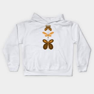 Butterflies Orange Kids Hoodie